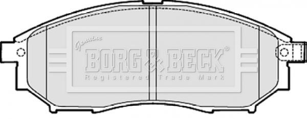 BORG & BECK stabdžių trinkelių rinkinys, diskinis stabdys BBP2060